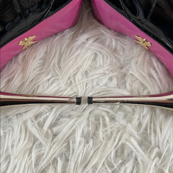 BETSEY JOHNSON Vintage Pin Up Style Black Open Toe Heel Size 9 - Picture 9 of 13